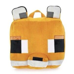 Minecraft Boys Fox Plush Backpack, 12.5" Orange